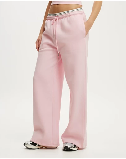 Cotton On Body Active - Plush Tie Waist Wide Leg Sweatpants
