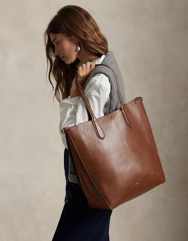 Polo Ralph Lauren - Bellport Leather North-South Tote Bag