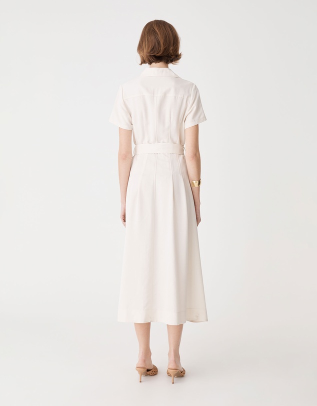 Forcast - Ebony Tencel Cupro Shirt Dress