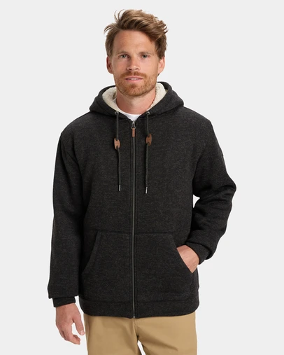 Quiksilver - Mens Keller Sherpa Zip Up Hoodie