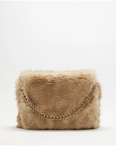 Lindsay Nicholas New York - Arlo Faux Fur Bag in Sable