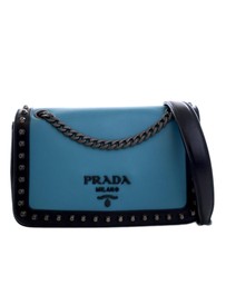 Pre-Loved by Azura Reborn - Pre-Loved Bicolor Glace Calfskin Studded Crossbody