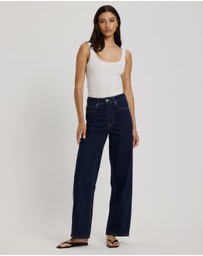 Atmos&Here - Mabel High Rise Wide Leg Jeans