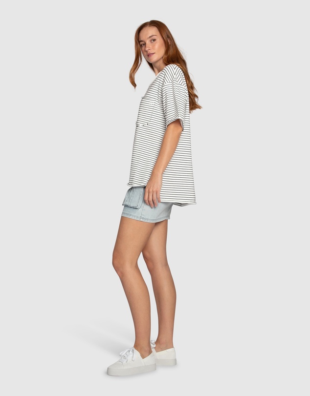 Belle & Bloom - Brave Soul Oversized Striped T-Shirt