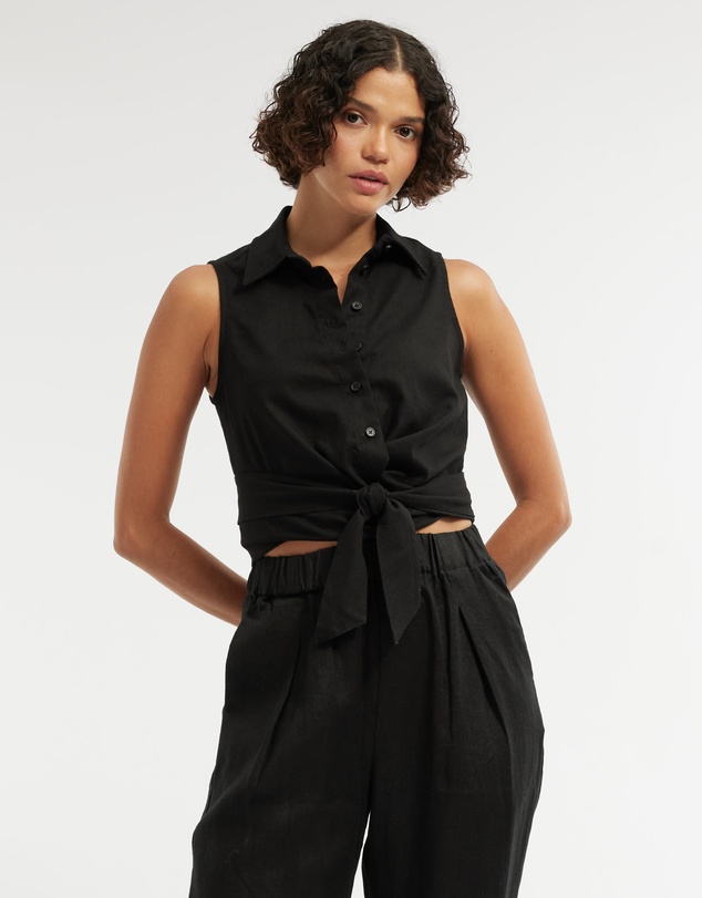Amelius - Naomi Wrap Crop Shirt