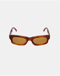 Soda Shades - Rozalia Russia x Soda Shades - Shade 003 Honey Tortoise Brown Lens