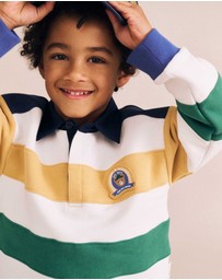 Huxbaby - Colour Block Panelled Rugby Polo - Babies-Kids