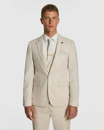 yd. - Carter Stretch Linen Blend Slim Suit Jacket