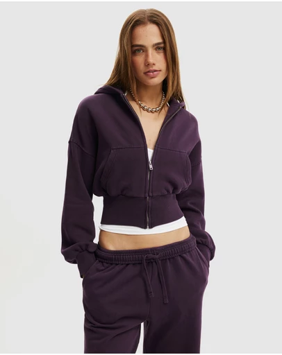 Cotton On - OVERSIZED ZIP THROUGH HOODIE