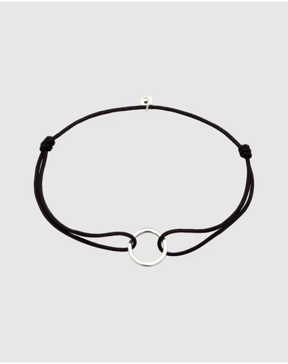 Kuzzoi - ICONIC EXCLUSIVE - Nylon Bracelet with Circle in 925 Sterling Silver