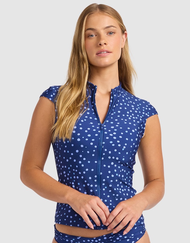 Seafolly - Dolce Dot Cap Sleeve Sunvest Bikini Top