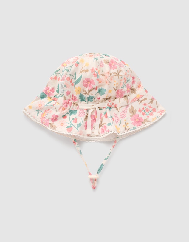 Purebaby - Linen Blend Sunhat- Kids-Babies