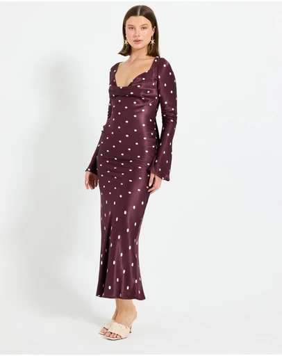 Pasduchas - Rowan Cowl Sleeve Maxi Dress