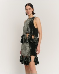 THE TALES - Silk Velvet Party Bow Skirt