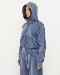 Pinky & Kamal - Acid Wash Zip Up Hoodie