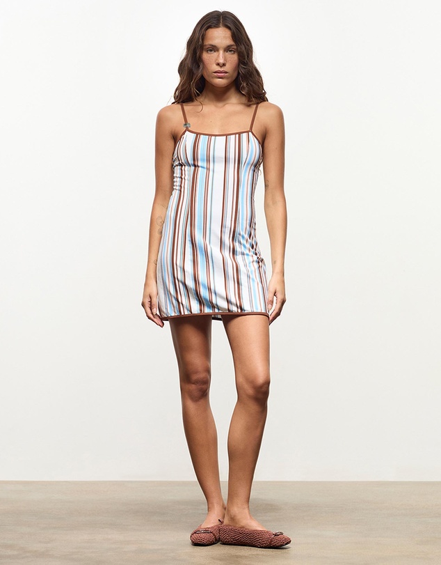 Laagam - Mirel Striped Short Dress