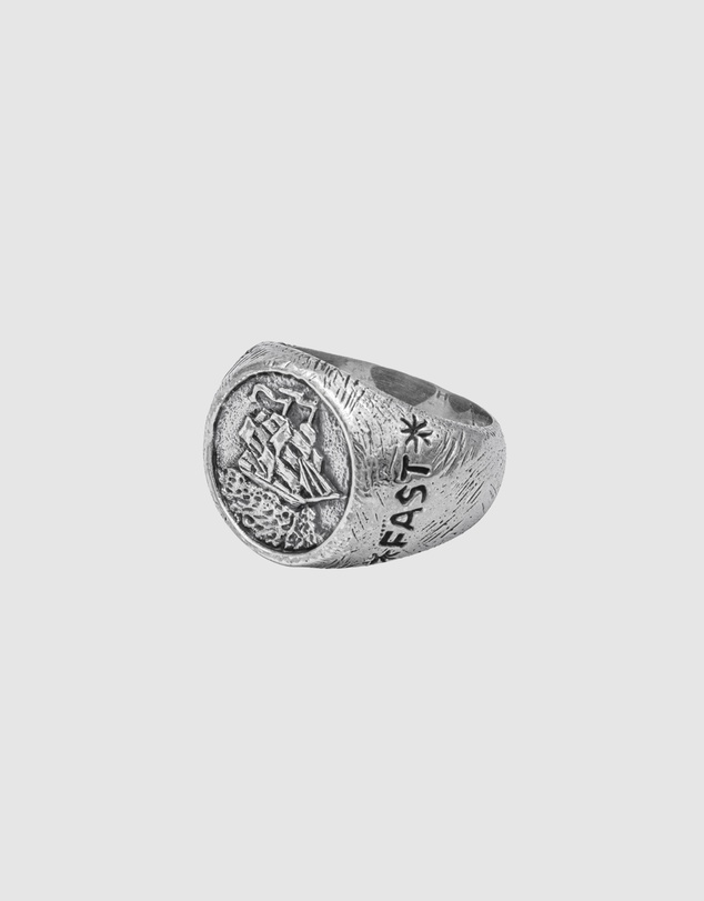Haze & Glory - ICONIC EXCLUSIVE - Hold Fast Signet Ring in Oxidised 925 Silver