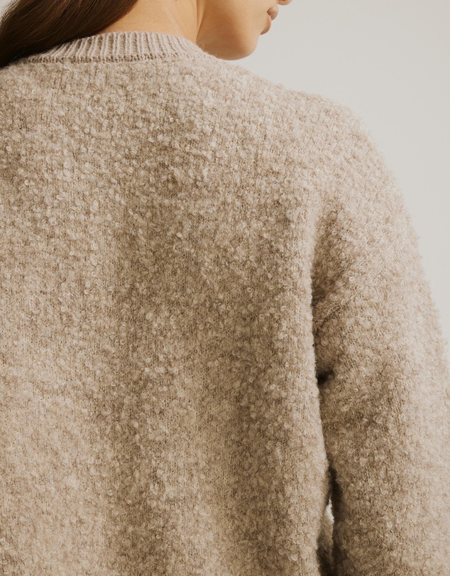 Atmos&Here - Boucle Cosy Crew Knit Cardigan