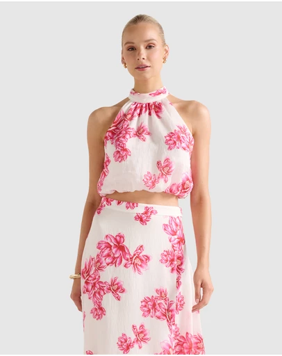 Forever New - Maisie Halter Neck Tie Up Top