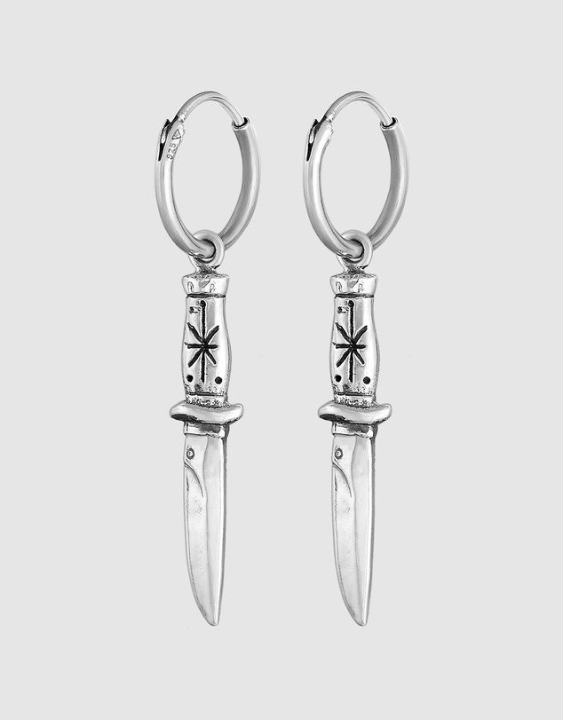 Haze & Glory - ICONIC EXCLUSIVE - Earrings Dagger Hoops 925 Sterling Silver