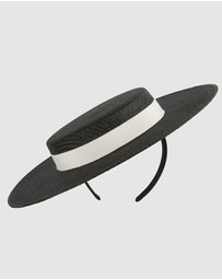 Max Alexander - Black and White Boater Hat