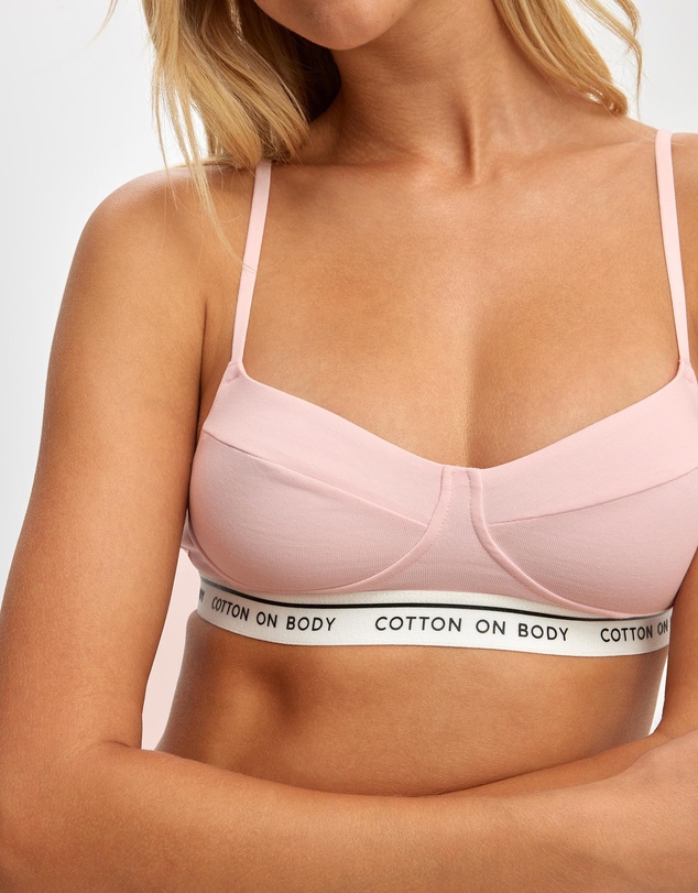 Cotton On Body - Branded Cotton Balconette Bralette