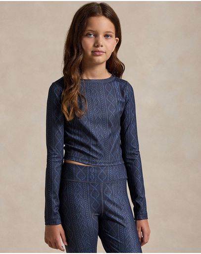 Cable Knit Navy With Tonal