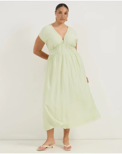 Atmos&Here Curvy - Carys Tie Front Dress