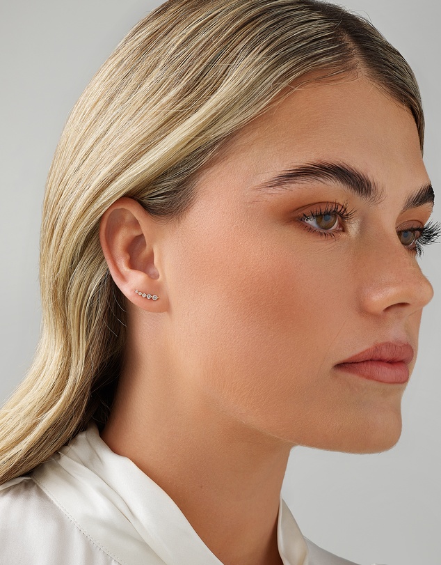 Michael Hill - Ear Climbers with 0.25 Carat TW of Diamonds in 10kt Yellow Gold
