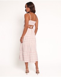 Petal & Pup - Evelin Midi Dress - Pink Stripe
