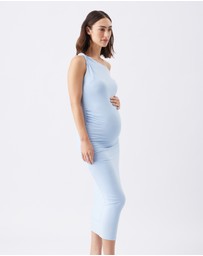 Ripe Maternity - Luxe Knit Off Shoulder Dress