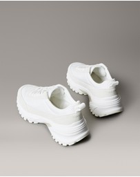 Calvin Klein - Suede and Emblem Logo Nylon Trainers