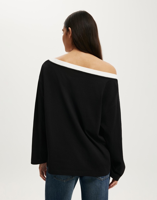 Cotton On - Boxy Off Shoulder Long Sleeve