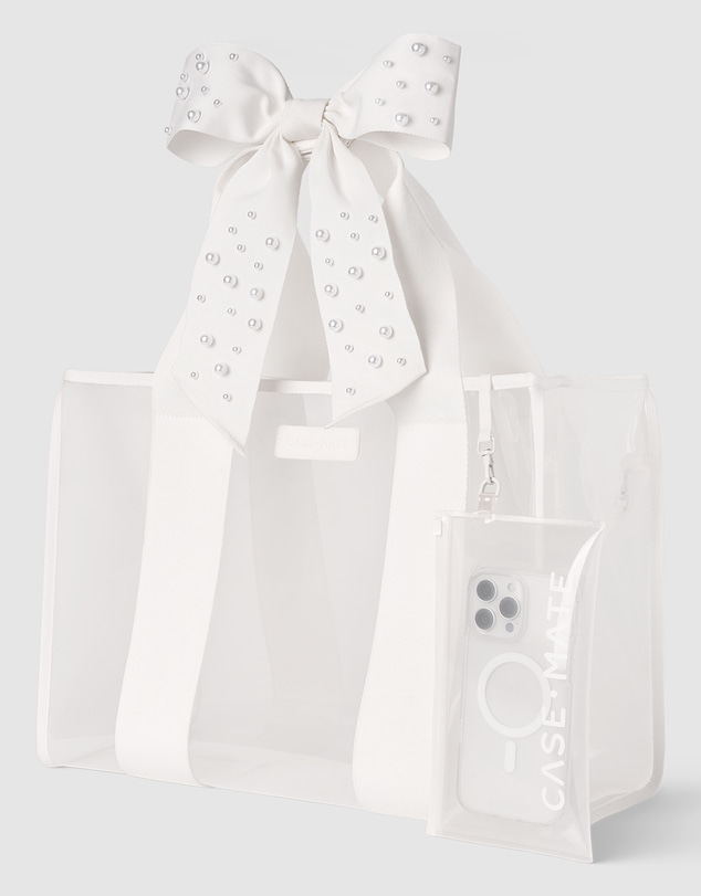 Case-Mate - Case-Mate Ivory Shine Bow Tote w/ Phone Pouch