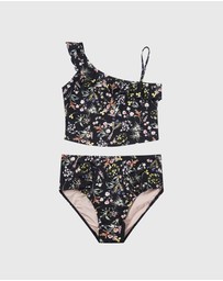 Aqua Blu Kids - Dandelion One Shoulder Bikini Set - Teens