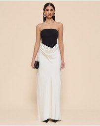 CHANCERY - Ayla Corset Drape Maxi Dress