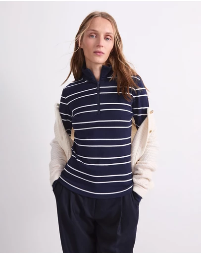Sportscraft - Lucy Zip Funnel Neck Top