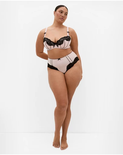 City Chic - Plus size Leticia Contour Uplift Bra - pink icing