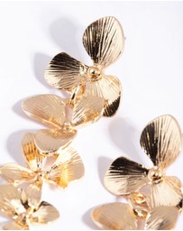 Lovisa - Gold Flower Drop Earrings