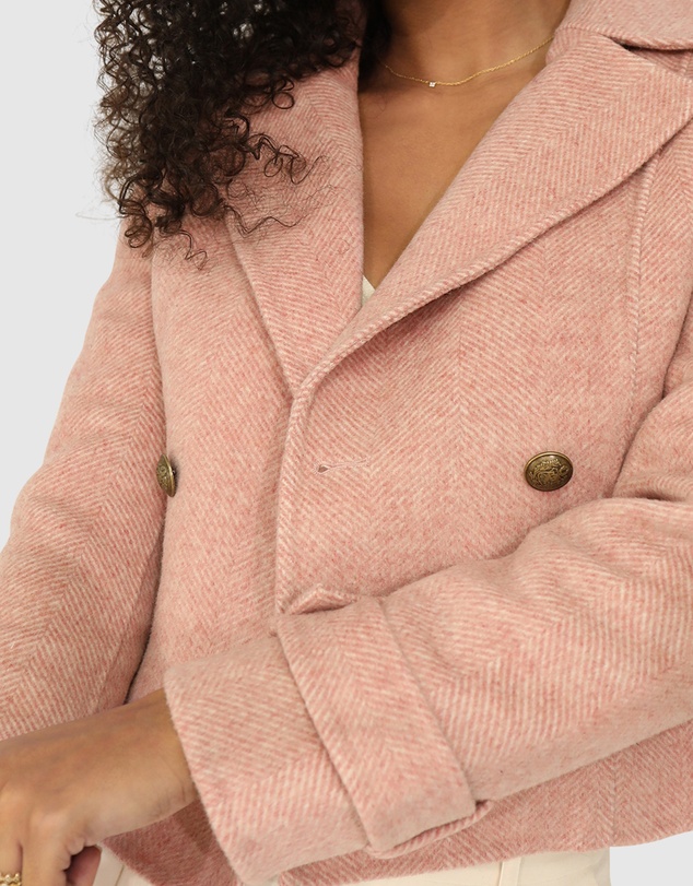 Belle & Bloom - Better Off Military Peacoat - Blush
