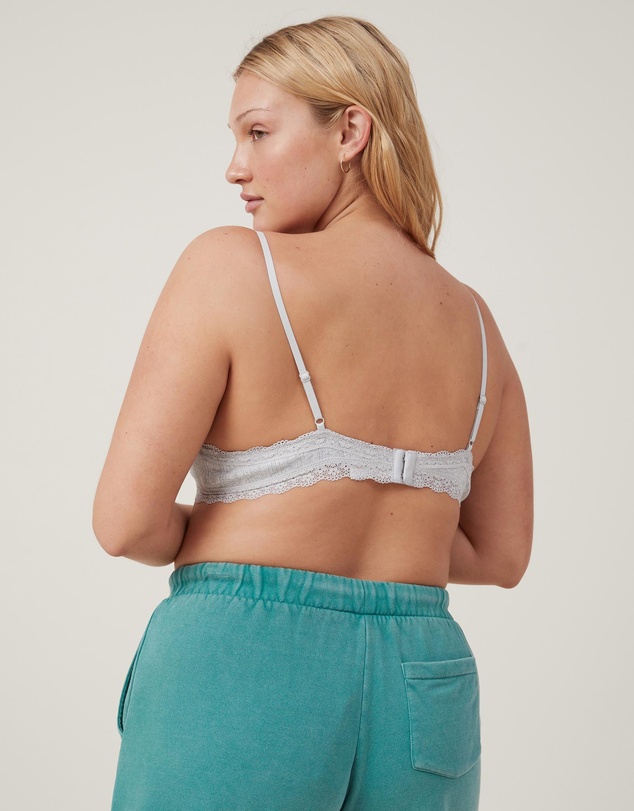Cotton On Body - Cotton Lace Triangle Padded Bralette