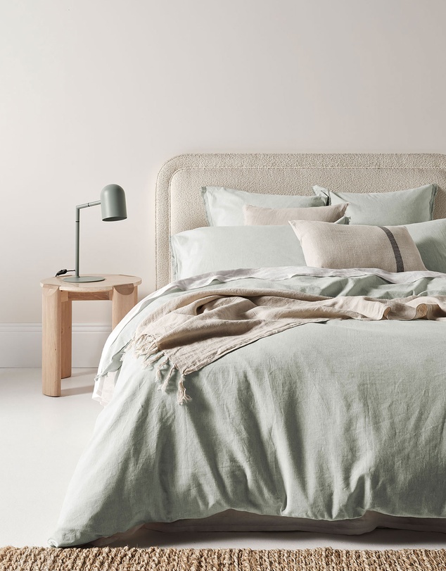Aura Home - Chambray Fringe Quilt Cover