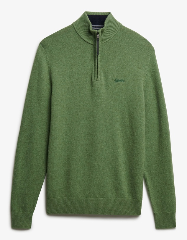 Superdry - Wool Blend Half Zip Slim Fit Jumper