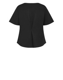 City Chic - Plus size Mae Short Sleeve Sweat Top - black