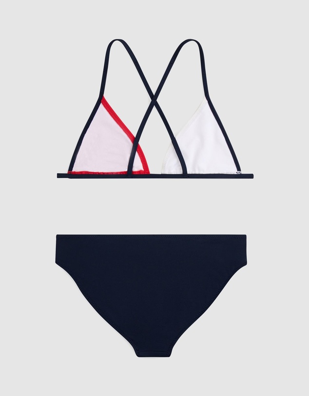 Tommy Hilfiger - Classic Colour-Blocked Crossover Triangle Bikini Set - Teens