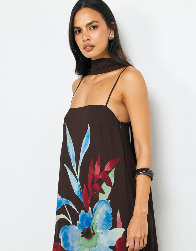 AERE - Isla Scarf Maxi Dress