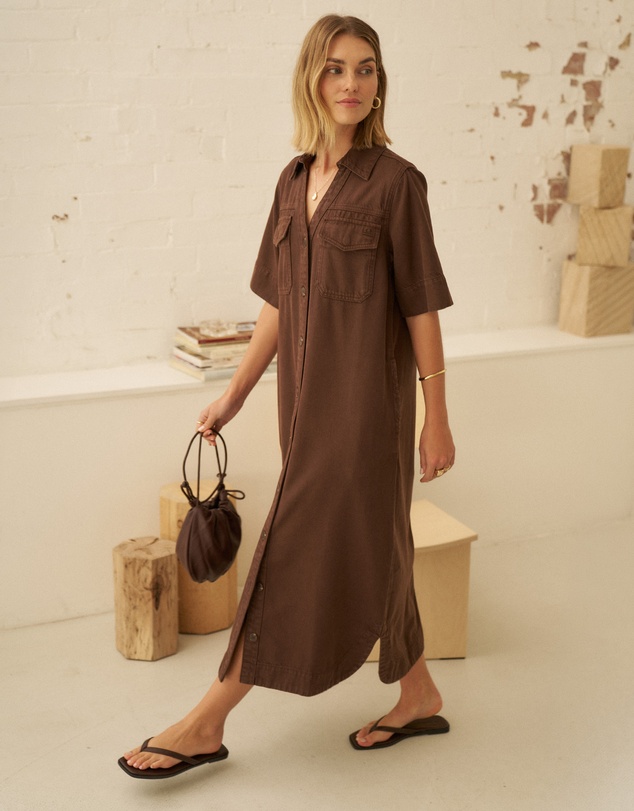 Ceres Life - Sloane Short Sleeve Midi Dress