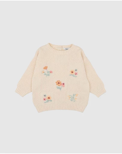 Bebe by Minihaha - Fern Hand Embroidered Organic Jumper - Babies