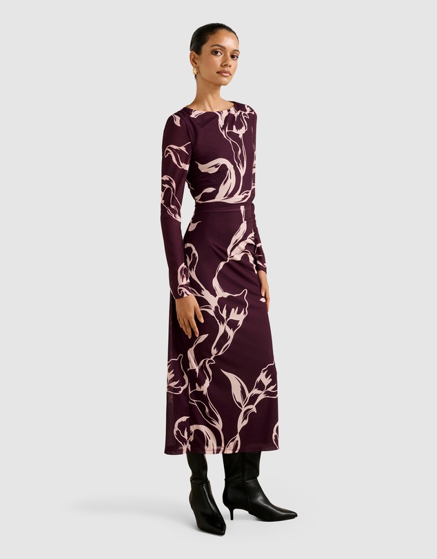 Forever New Petite - Ally Petite Long Sleeves Midi Dress