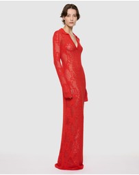 Paris Georgia - Snakeskin Crochet Dress